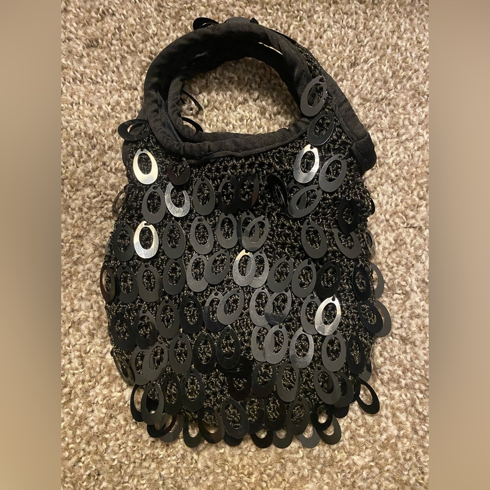 Elegant Black Sequin Women's Bag
